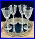 Christofle Crystal France KAWALI Wavy Stem Set Of 4 Glasses Water, Wine EUC