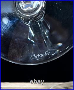 Christofle Crystal France KAWALI Wavy Stem Set Of 4 Glasses Water, Wine EUC Christofle Crystal France KAWALI Wavy Stem Set Of 4 Glasses Water, Wine EUC