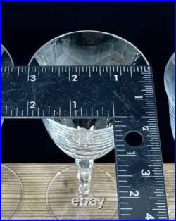 Christofle Crystal France KAWALI Wavy Stem Set Of 4 Glasses Water, Wine EUC Christofle Crystal France KAWALI Wavy Stem Set Of 4 Glasses Water, Wine EUC
