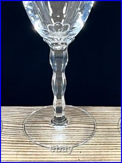 Christofle Crystal France KAWALI Wavy Stem Set Of 4 Glasses Water, Wine EUC Christofle Crystal France KAWALI Wavy Stem Set Of 4 Glasses Water, Wine EUC