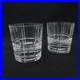 Christofle Glass Set of 2 Scottish Crystal Rock Tumblers Whiskey Barware Elegant
