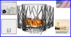 City Asymmetric Whiskey Glass Set 11 Oz, 4 Pack