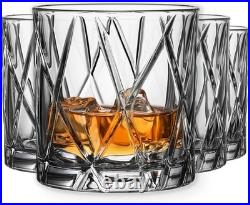 City Asymmetric Whiskey Glass Set 11 Oz, 4 Pack