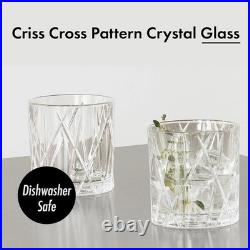 City Asymmetric Whiskey Glass Set 11 Oz, 4 Pack