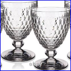 Clear Crystal Wine Goblet 4pc Set Red White Drink Glass Ware Dishwasher Safe New