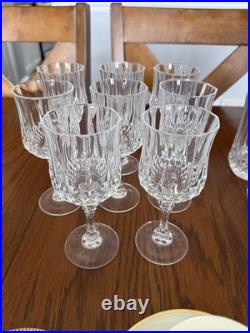 Clear Cut Crystal Glass Drinkware Set Wine Goblets & Tall Tumblers, Clear