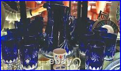 Cobalt Blue, Vintage Crystal Glassware 50+ Years