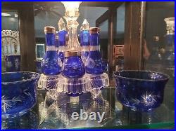 Cobalt Blue, Vintage Crystal Glassware 50+ Years