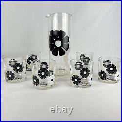 Colony Crystal Signed MCM Mid Century Modern Moonflower Glassware 7-Pc Set