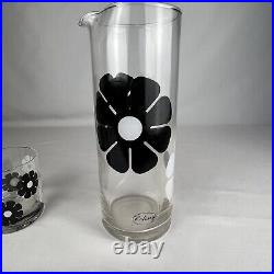 Colony Crystal Signed MCM Mid Century Modern Moonflower Glassware 7-Pc Set