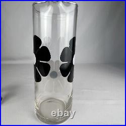 Colony Crystal Signed MCM Mid Century Modern Moonflower Glassware 7-Pc Set