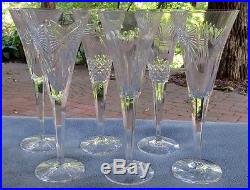Complete Set SIX Different Themed Waterford Crystal Millennium Flutes