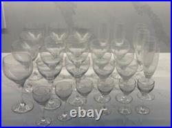 Complete Set Vintage Rosenthal Lotus Plain Crystal Glassware