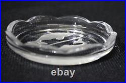 Complete Set of 12 Vintage VAL ST LAMBERT Crystal 3.5 ZODIAC Scalloped Coasters