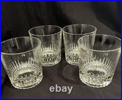 Crisal Portugal Crystal Old Fashioned Rock Whisky Glasses 3.75 Set of 4