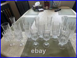 Cristal D'Arque Wine Glasses Set of 16 Perfect Condition Antique Crystal