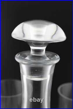 Cristal D'Arques-Durand Florence decanter & 6 highball glasses frosted petals