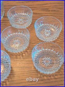 Cristal D'Arques-Durand Salad Bowl Set 13 Piece Diamond Pattern Starburst Bottom