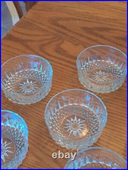 Cristal D'Arques-Durand Salad Bowl Set 13 Piece Diamond Pattern Starburst Bottom