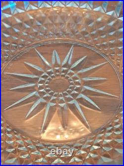 Cristal D'Arques-Durand Salad Bowl Set 13 Piece Diamond Pattern Starburst Bottom
