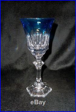 Cristal Sevres Chenonceaux Colored Crystal Wine Glasses Set of Six