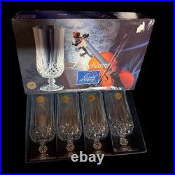 Cristal d'Arques France LONGCHAMP 11.75oz Set of 4 Iced Tea Water Goblets