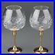 Crystal 2 Glasses newlyweds Set Metal Leg Wedding Glass Home Decor Gold Kitchen