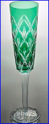 Crystal Clear Industries Set of 4 Fluted Champagne 6 oz-Cut to Clear-10 Tall