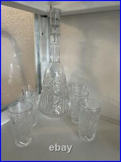 Crystal Double Old Fashioned Glassware set Vintage