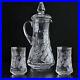 Crystal Drinking Set 50 oz Pitcher & 2 Glasses, Hand-Cut Neman Glassworks