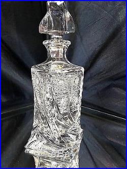 Crystal Glasses Whiskey Vodka Set Decanter 15oz and 6 Shot Glass 2 oz Bohemian