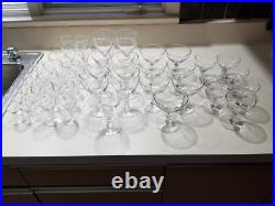 Crystal Glassware Set 47pcs Seneca Pirouette Cocktail Champagne Twisted Stem