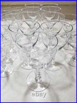 Crystal Glassware Set 47pcs Seneca Pirouette Cocktail Champagne Twisted Stem