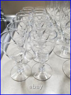 Crystal Glassware Set 47pcs Seneca Pirouette Cocktail Champagne Twisted Stem