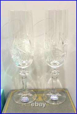 Crystal Lot Of 6 Tiffany, Bohemian Glass, Swarovski, Glassware, in the boxes