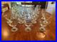Crystal Set 7 dessert bowls, 8 cordial glasses, 8 water glasses