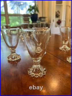 Crystal Set 7 dessert bowls, 8 cordial glasses, 8 water glasses