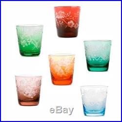 Crystal Tumblers, Double Old Fashion Set Of 6, Lead Free, Pols Potten