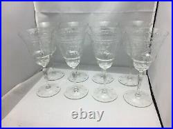 Crystal Water Goblets Sparkly Glass set of 8