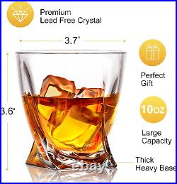 Crystal Whiskey Glasses, Set of 6 Scotch Glasses, Tumblers for Drinking Bourbon