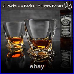 Crystal Whiskey Glasses, Set of 6 Scotch Glasses, Tumblers for Drinking Bourbon