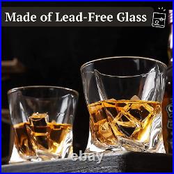 Crystal Whiskey Glasses, Set of 6 Scotch Glasses, Tumblers for Drinking Bourbon