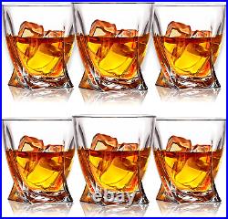 Crystal Whiskey Glasses, Set of 6 Scotch Glasses, Tumblers for Drinking Bourbon