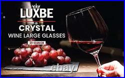 - Crystal Wine Glasses 21-Ounce, Set of 4 Large Handcrafted Red White Wine