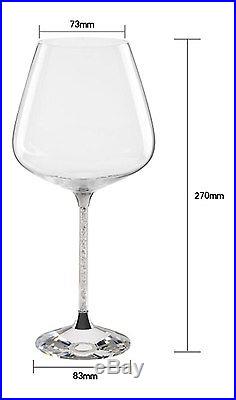 Crystal Wine Glassware Set Stemware by Ubiquitous. Ideal for Red Wine and W