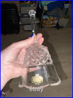 Crystal d'arques france 6 piece antique glass set and bell Crystal d'arques france 6 piece antique glass set and bell