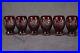 Crystal glass Vodka shots set of 6 from Poland handmade Color RED