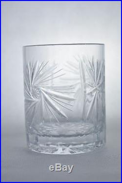 Crystal glass Whisky Tumblers set of 6 from Poland Hand Made HANDMADE Clear