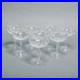 Cut Crystal Champagne Coupe Glasses Zipper Stem Hobstar Fan Diamond 8pc Set
