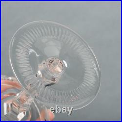 Cut Crystal Champagne Coupe Glasses Zipper Stem Hobstar Fan Diamond 8pc Set